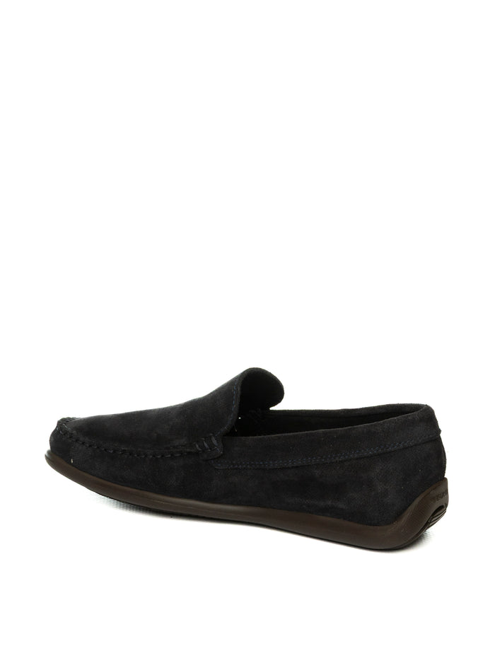 FRAU mocassino camoscio blu 14F4 CASTOR-BLU