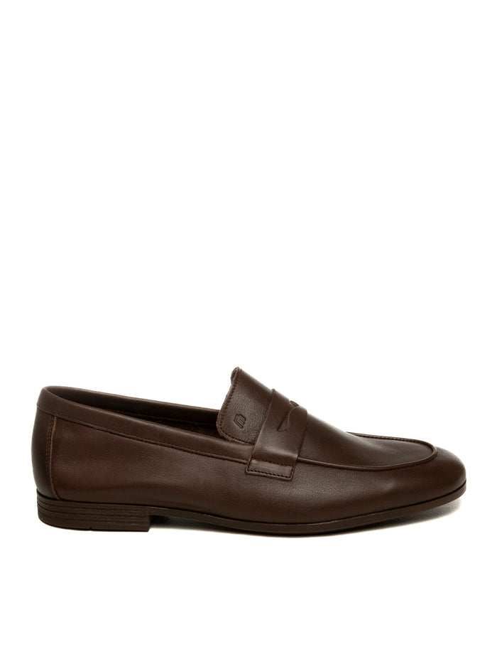 FRAU mocassino pelle moro 34M5 MOUSSE-CASTAGNO