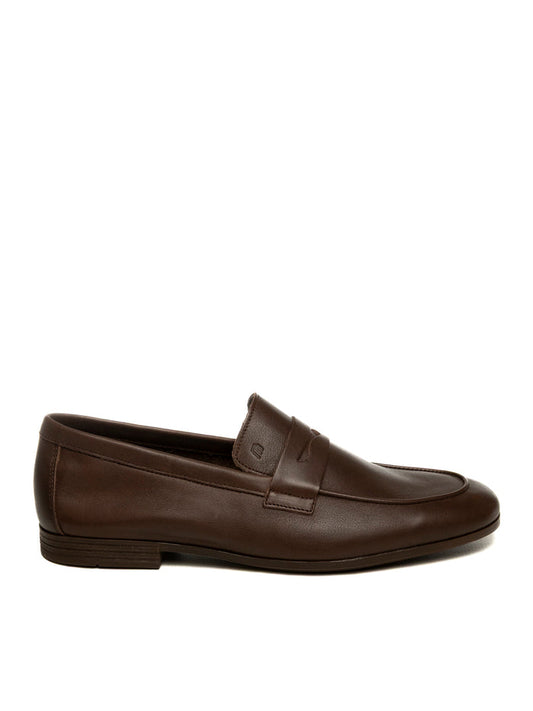 FRAU mocassino pelle moro 34M5 MOUSSE-CASTAGNO