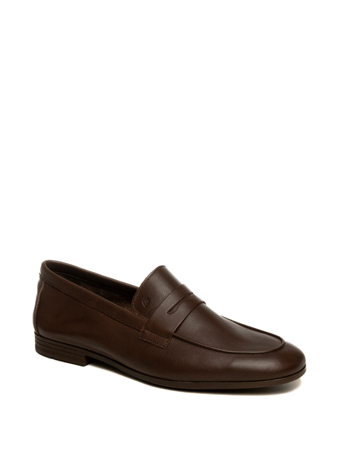 FRAU mocassino pelle moro 34M5 MOUSSE-CASTAGNO
