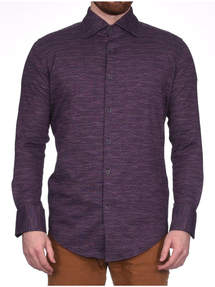 Montreux SHIRTS S / Purple Montreux Men's 4 - Way Jersey Stretch Wrinkle Resistant Slim Fit Casual Shirt