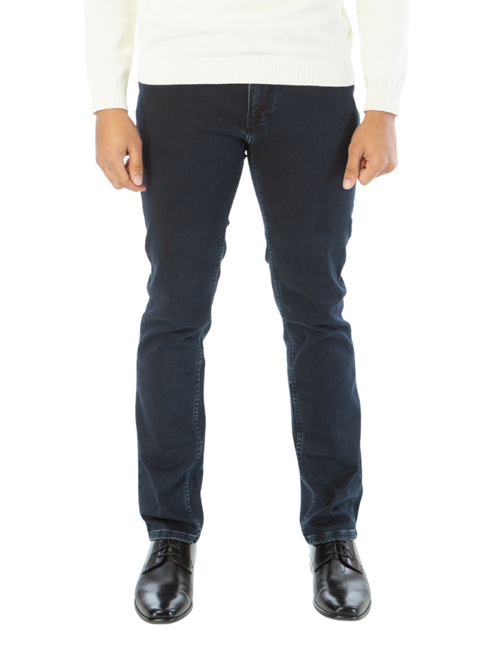 Montreux Mens Slim Fit Navy Blue 5 Pocket Stretch Jeans - The Suit Depot