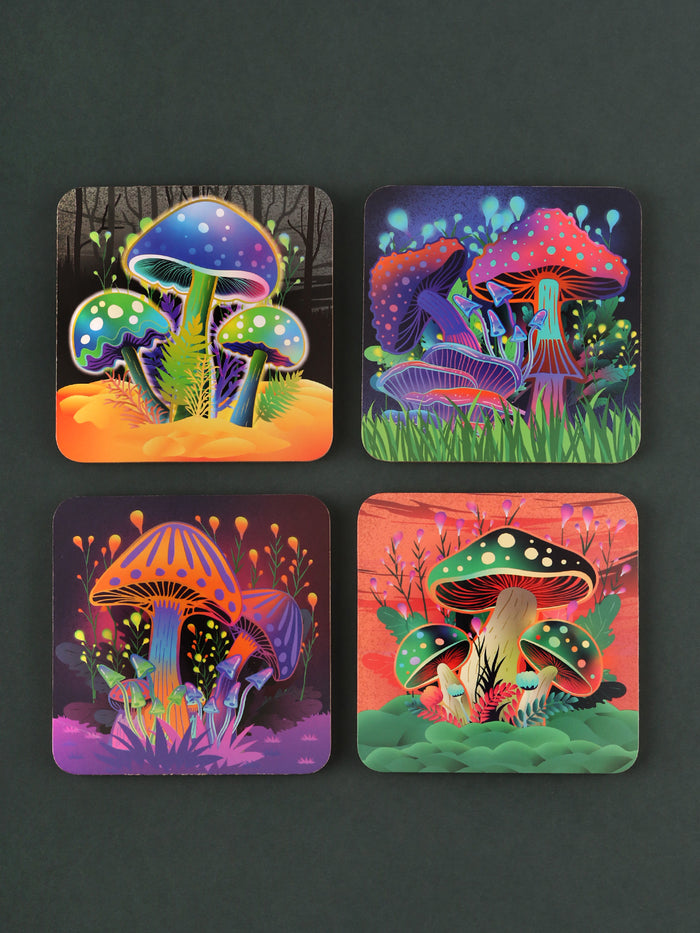 Mushroom Coasters Set | One Colour-Image 1