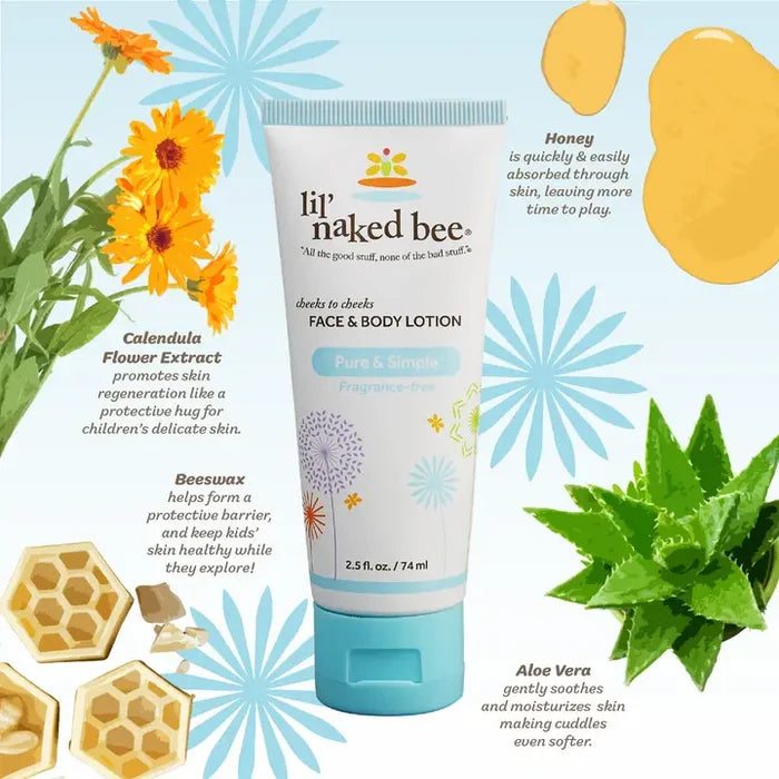 Naked Bee  Pure & Simple Cheeks To Cheeks Face & Body Lotion