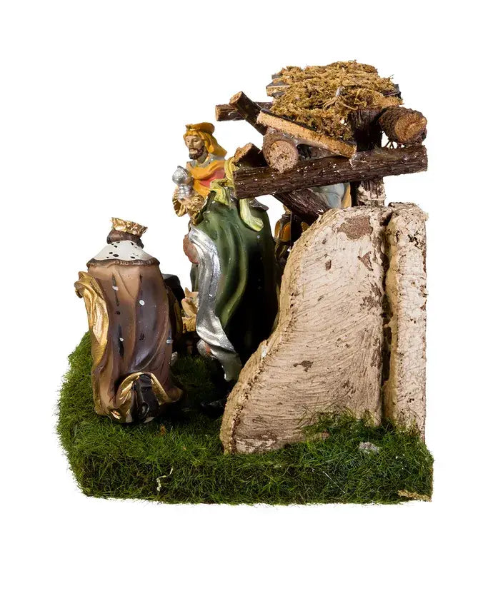 Nativity Set W/8 2-3.25"Figs+4.5x7"Stabl