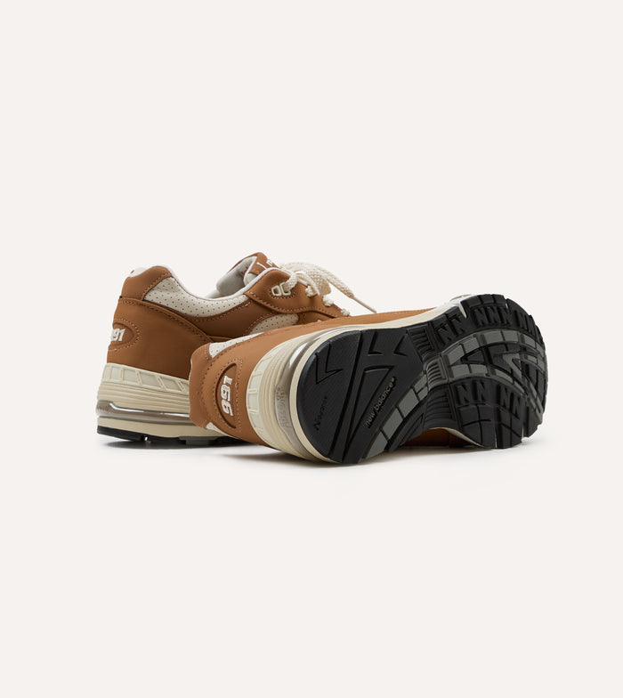 New Balance 'Luxe Nubuck' Chipmunk and Birch Made in UK 991v1 Trainers