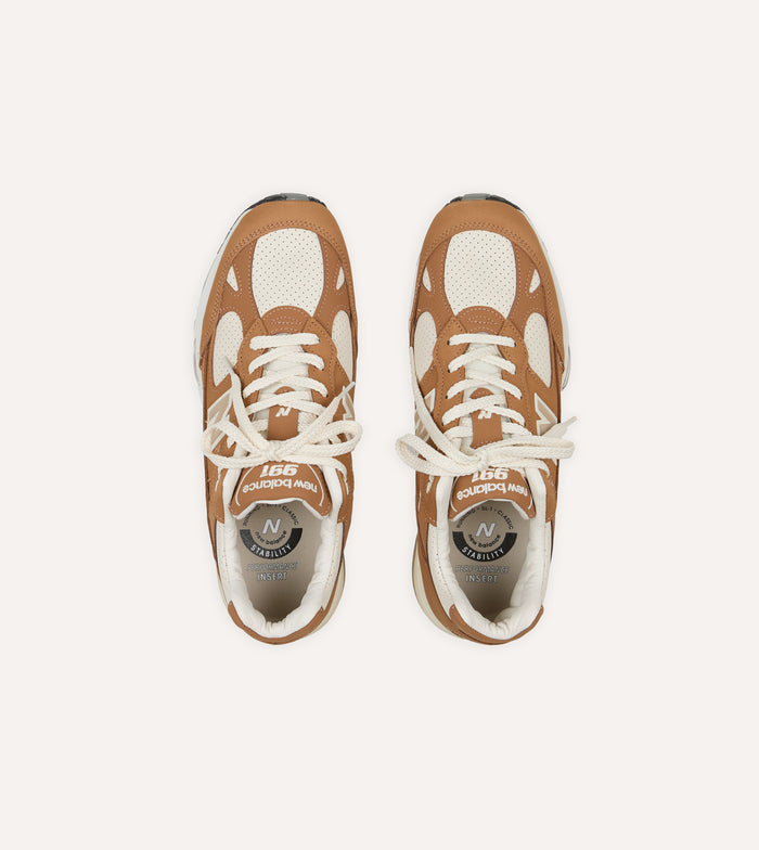 New Balance 'Luxe Nubuck' Chipmunk and Birch Made in UK 991v1 Trainers
