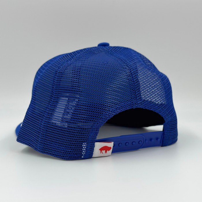 New Era 9FIFTY Buffalo Bills Royal Retro Mesh Trucker Hat