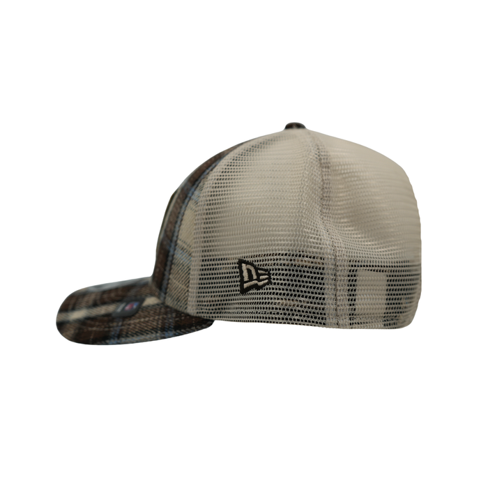 New Era 9FORTY Buffalo Bills Rustic Brown & Pale Blue Plaid M-Crown Snapback