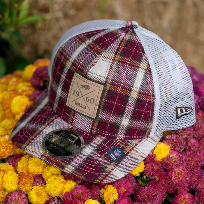 New Era 9FORTY Buffalo Bills Rustic Red, Green, & Yellow Plaid M-Crown Snapback
