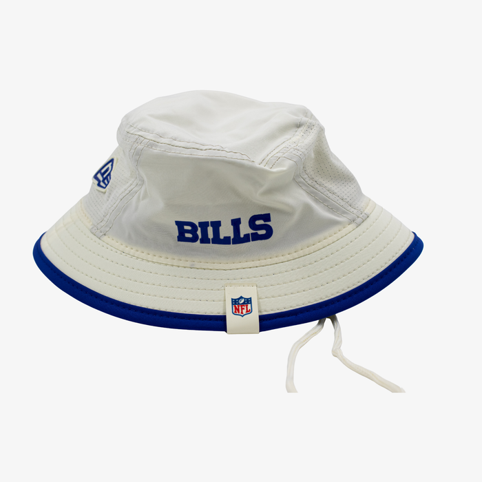 New Era Bills 2026 Toddler/Child White with Blue Brim Bucket Hat