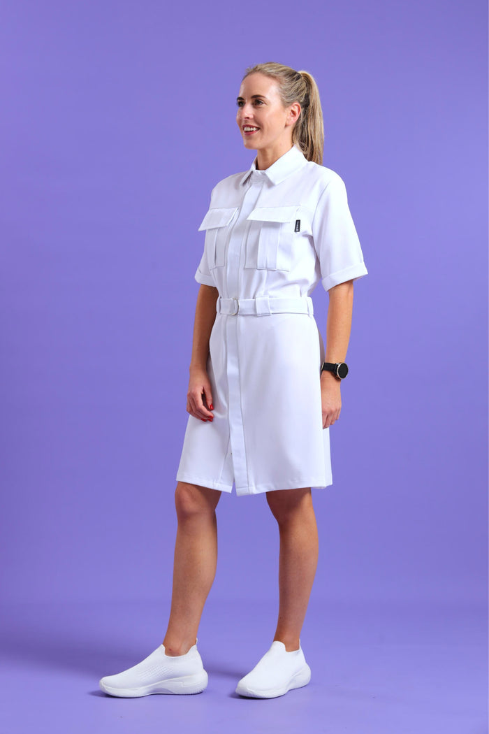 NEW LADIES SHORTSLEEVE MILITARY DRESS - Greens Medi Scrubs South Africa - Premium Medical Uniforms & Apparel - Delivery Across SA
