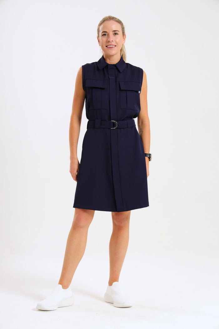 NEW LADIES SLEEVELESS MILITARY DRESS - Greens Medi Scrubs South Africa - Premium Medical Uniforms & Apparel - Delivery Across SA