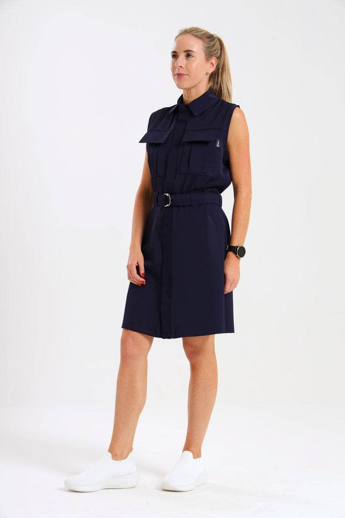 NEW LADIES SLEEVELESS MILITARY DRESS - Greens Medi Scrubs South Africa - Premium Medical Uniforms & Apparel - Delivery Across SA