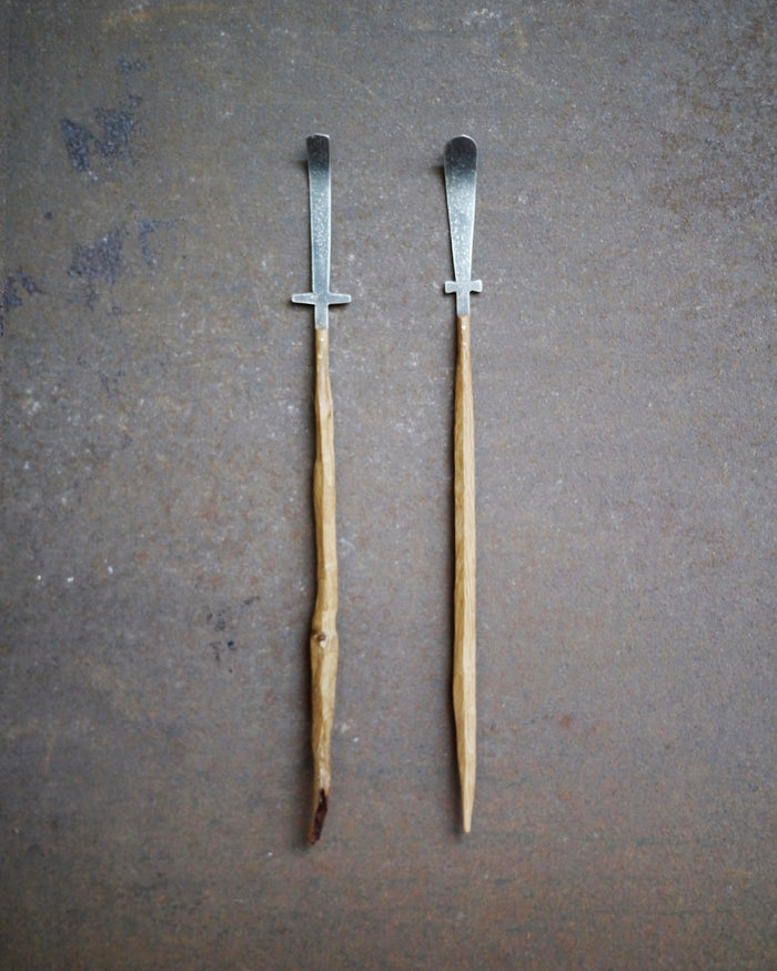 Oak Sprout Chashaku Tea Ladle - Cross