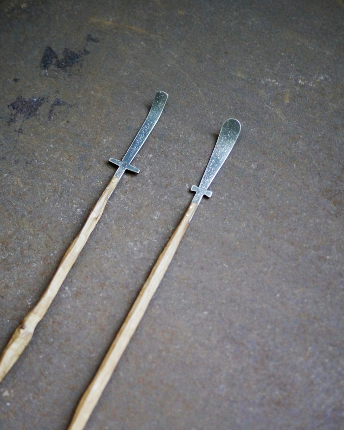 Oak Sprout Chashaku Tea Ladle - Cross