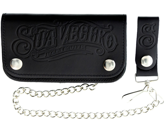 OG Script Chained Biker Wallet - Black - Front