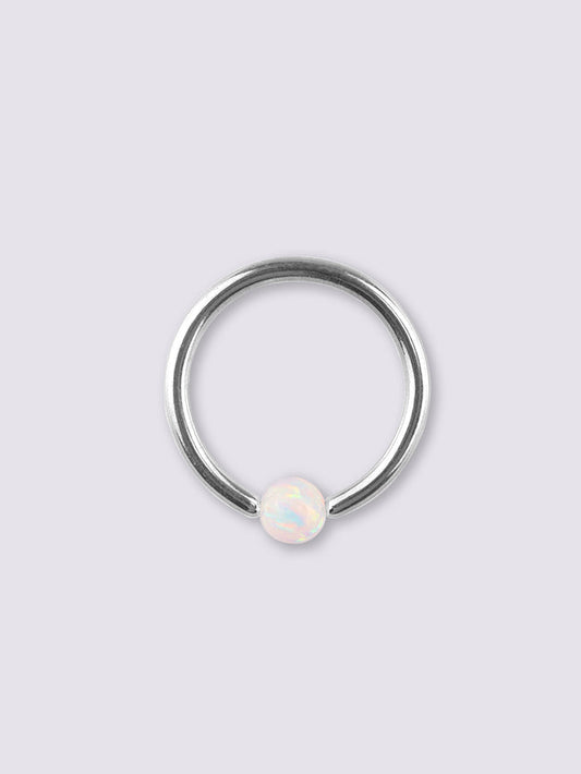 Opal Bead Ring 16G | White-Image 1