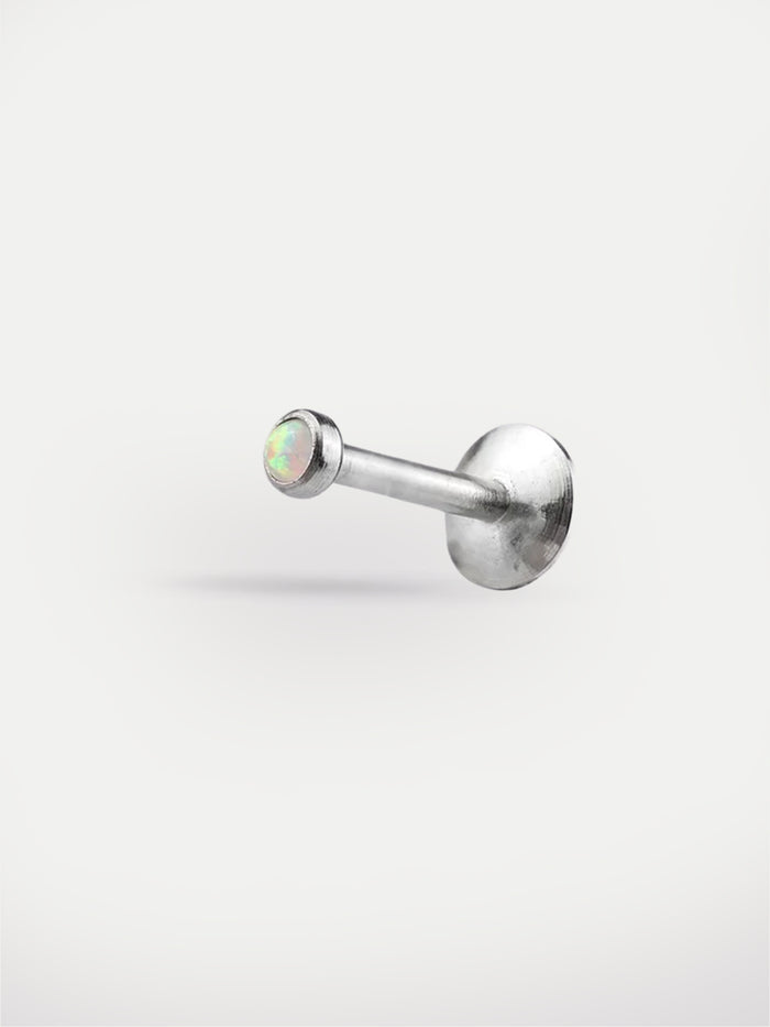 Opal Flatback Barbell 16G | White-Image 1