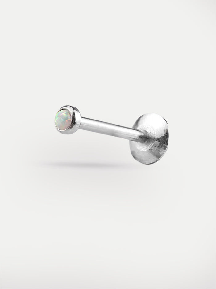 Opal Flatback Barbell 16G | White-Image 2