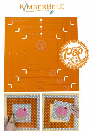 Orange Pop Rulers Square Set  # KDTL101