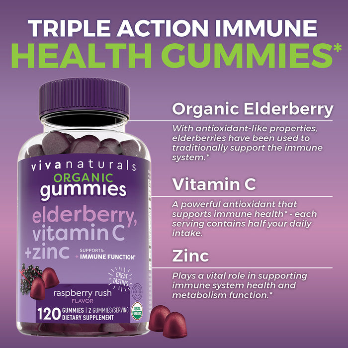 Organic Elderberry Gummies, Adults
