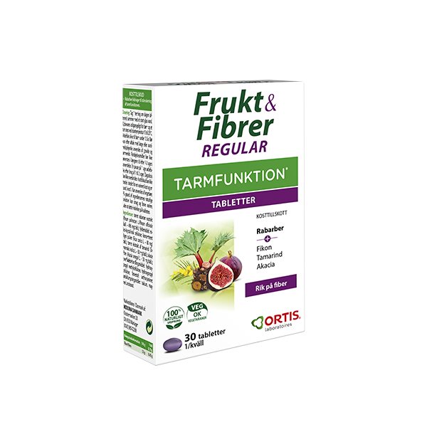 Ortis - Frugt & Fibre tabletter (regelmæssig tarmfunktion) - 30 tab