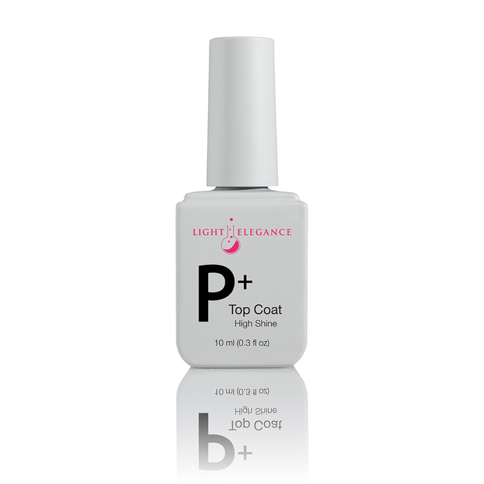 P+ High Shine Soak-off Top Coat, 10 ml | Light Elegance