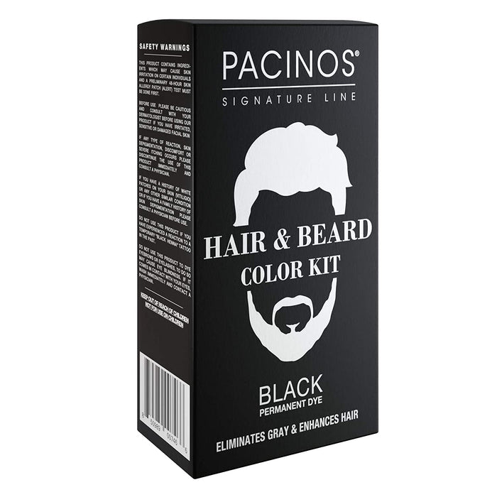 PACINOS BLACK HAIR & BEARD COLOR KIT - Palms Fashion Inc.