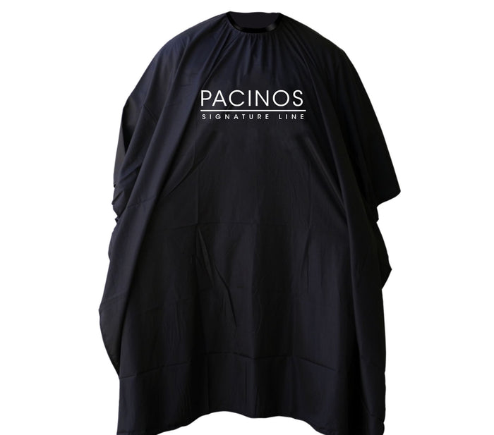 PACINOS SIGNATURE LINE BARBER CAPE (BLACK) - Palms Fashion Inc.