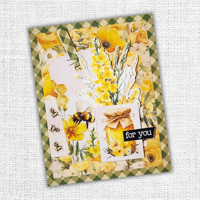 Paper Rose - 6X6 Paper Collection - Bees & Butterflies Basics. Available at Embellish Away located in Bowmanville Ontario Canada. Example by brand ambassador.