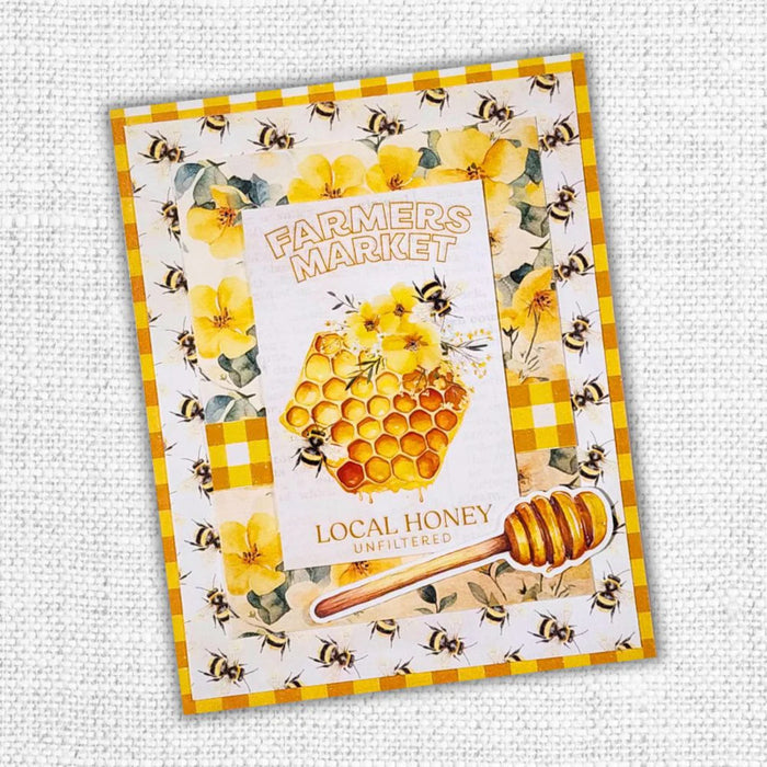 Paper Rose - 6X6 Paper Collection - Bees & Butterflies Basics. Available at Embellish Away located in Bowmanville Ontario Canada. Example by brand ambassador.
