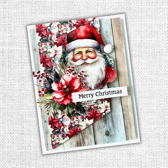 Paper Rose Studio - Cut Aparts Paper Pack - Jolly Holidays. Expertly curated for the festive holiday season, the Jolly Holidays Collection showcases a classic red and green color palette with touches of black and features traditional Christmas images. Available at Embellish Away located in Bowmanville Ontario Canada. Example by brand ambassador.