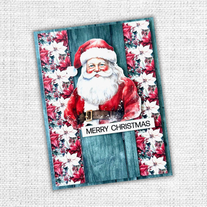 Paper Rose Studio - Cut Aparts Paper Pack - Jolly Holidays. Expertly curated for the festive holiday season, the Jolly Holidays Collection showcases a classic red and green color palette with touches of black and features traditional Christmas images. Available at Embellish Away located in Bowmanville Ontario Canada. Example by brand ambassador.