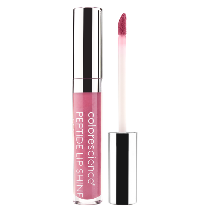 Peptide Lip Shine SPF 30 pink bottle || pink