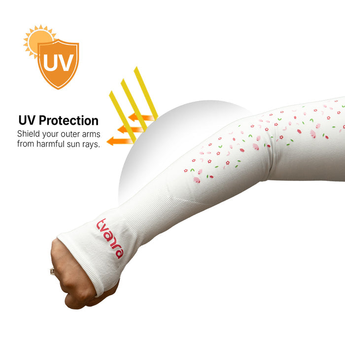 UV protection white arm sleeve​ for girls