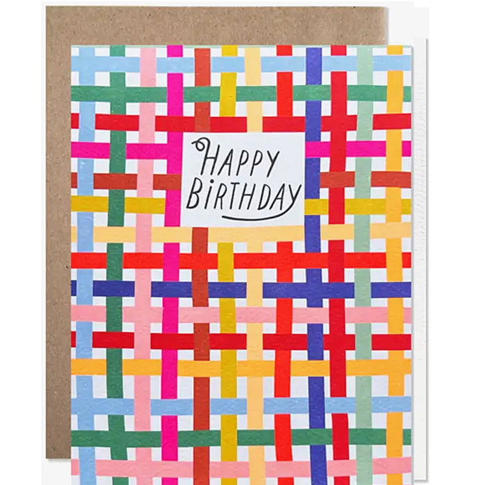 plaid Birthday card