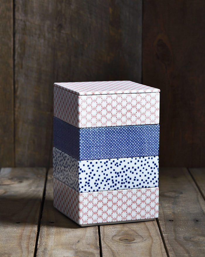 Porcelain Box - Blue Stripe