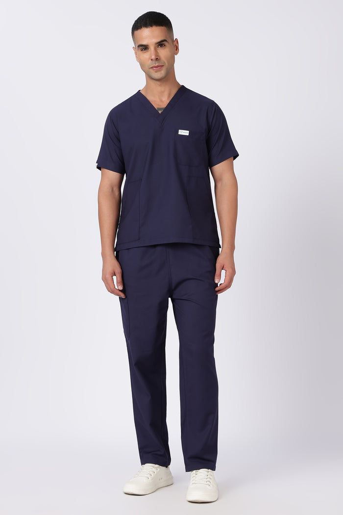 Prime - Men's V-Neck Scrub - 7 Pocket - Navy
