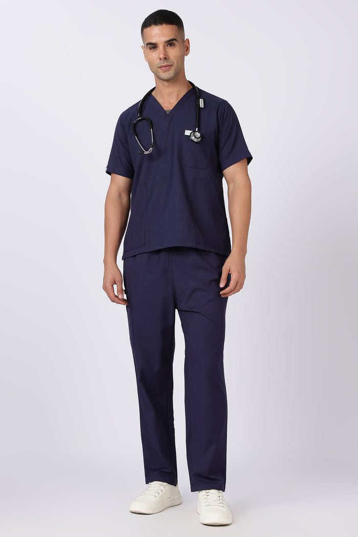 Prime - Men's V-Neck Scrub - 7 Pocket - Navy