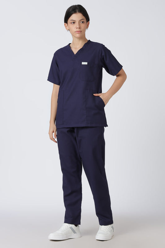 Prime – Women's V-Neck Scrub - 7 Pocket - Navy