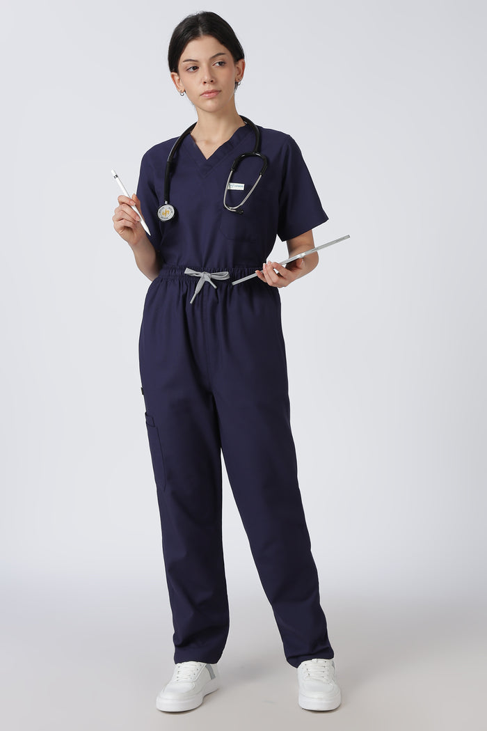 Prime – Women's V-Neck Scrub - 7 Pocket - Navy