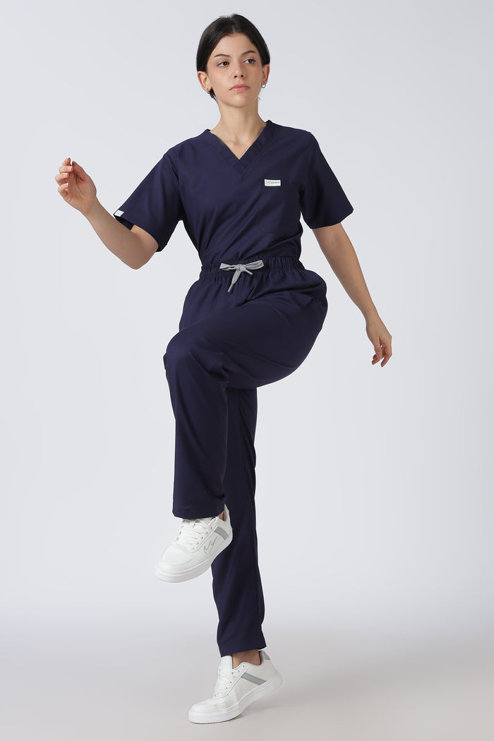 Prime – Women's V-Neck Scrub - 7 Pocket - Navy