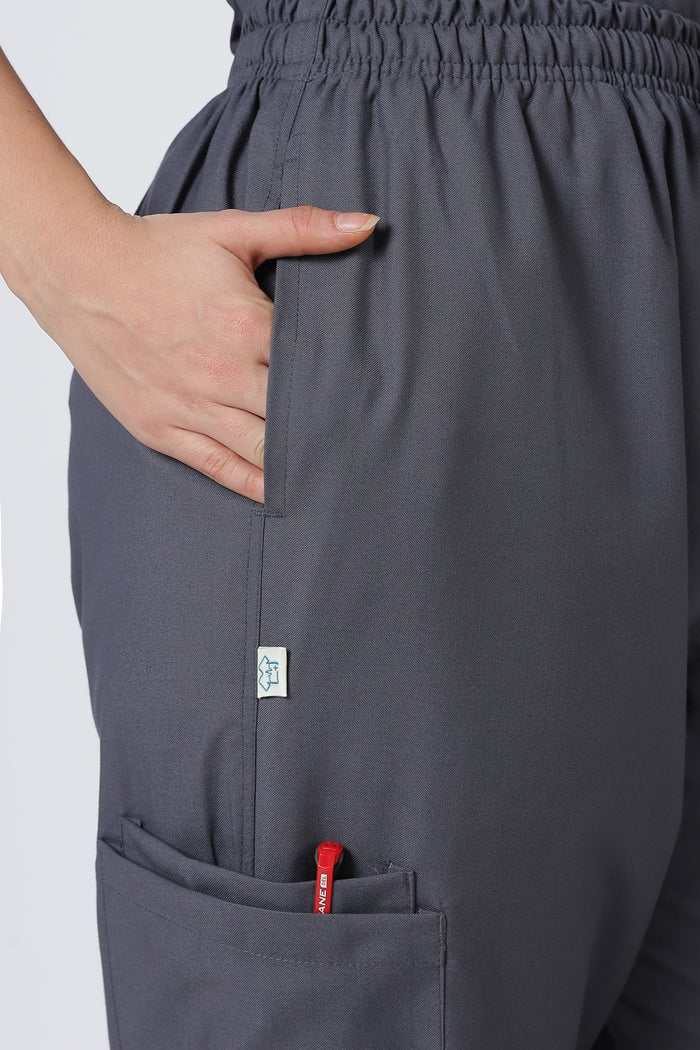 Prime – Women's V-Neck Scrub - 7 Pocket - Steel Grey