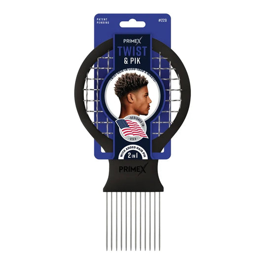 PrimeX Twist & Pik Comb, 1 Count, Black