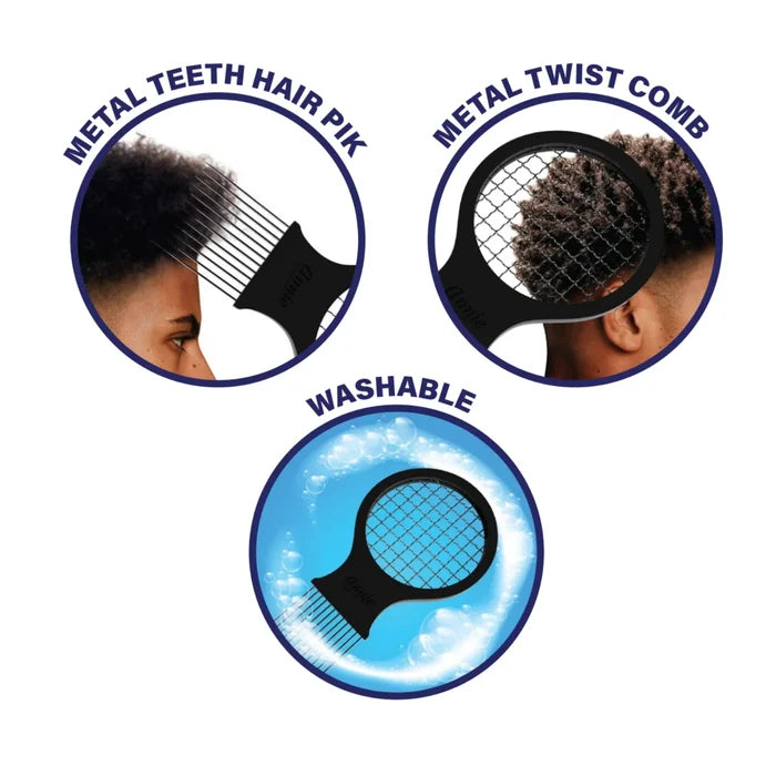 PrimeX Twist & Pik Comb, 1 Count, Black