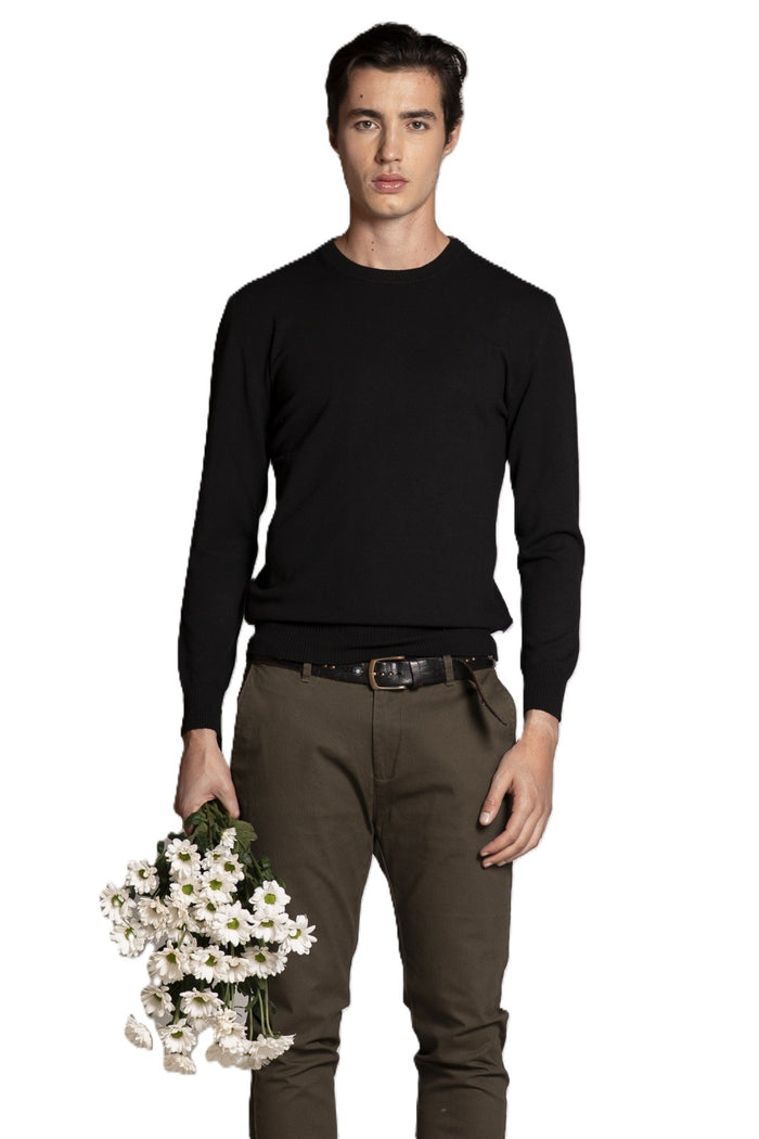 IMPURE pullover lana nero LUTON LANA-NERO