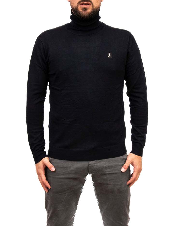 REFRIGUE pullover turtleneck blu<BR/> 2811W00157 TURTLENECK-NAVY