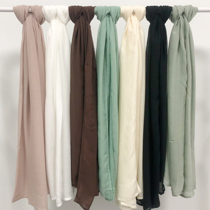 Pure Color Hijab &amp; Undercap 2-Piece Set