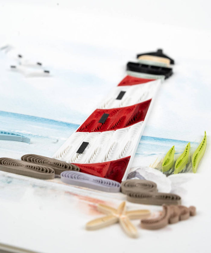 Quilling Card - Red & White Lighthouse